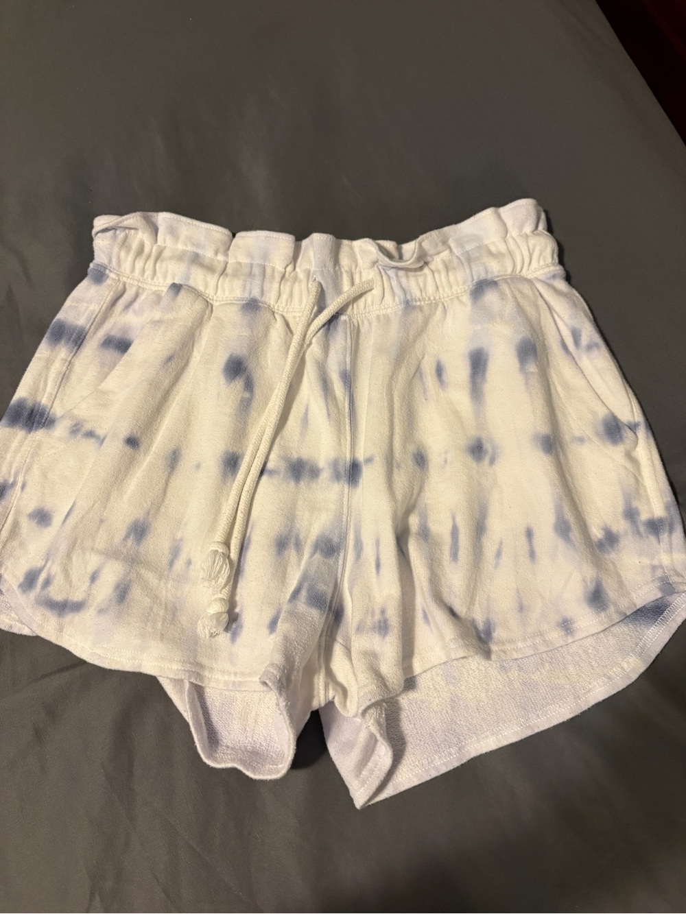 Universal Thread White and Light Blue Tie-Dye Athletic Lounge Shorts